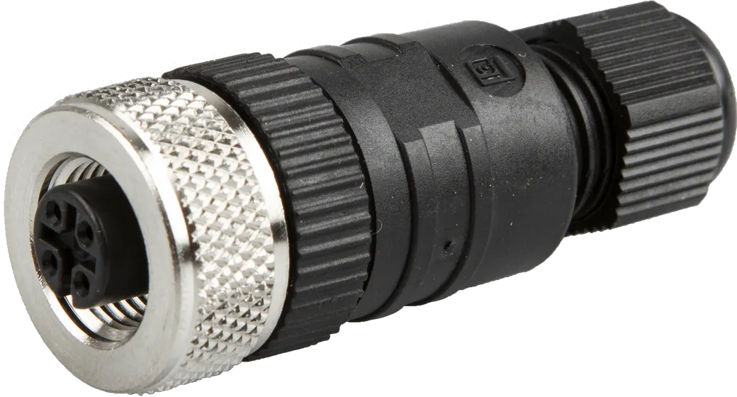 Kabeldose, gerade, Selbstkonfektionierbar, Schraubanschluss, Ø3-6,5mm, 4A, 60V, -25-90°C, M12 Dose 5polig, IP67, PBT – Bild 1