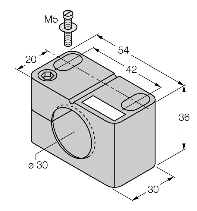 Montagezubehör für induktive Sensoren Befestigungsschelle für Bauform M30 – Bild 1