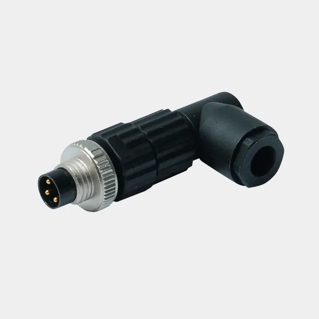 Konfektionierbarer Steckverbinder Stecker M8 x 1/Ø 8 mm, abgewinkelt – Bild 1