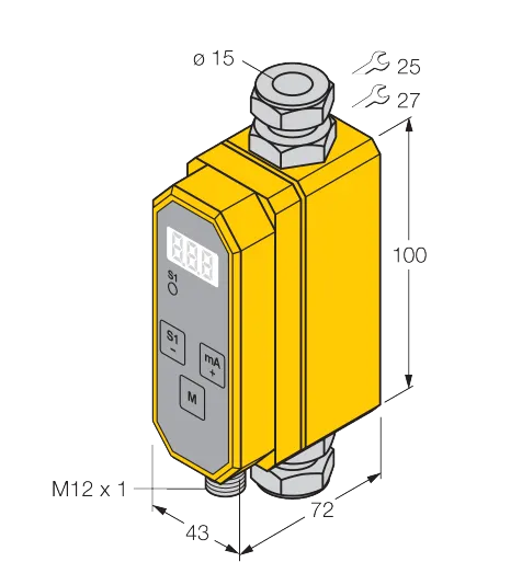 FCMI-15D12DYA4P-LIUP8X-H1141/S1352 Durchflussmessung – Inline-Sensor mit integrierter Auswerteelektronik – Bild 1