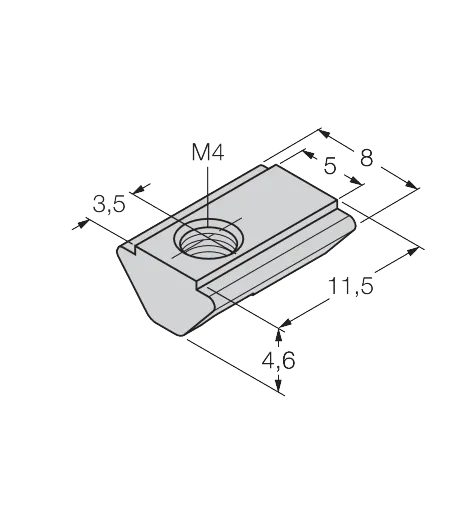 Montagezubehör Nutstein für Linearwegsensoren – Bild 1