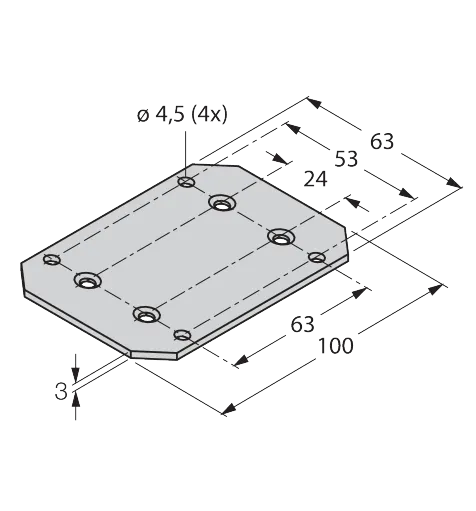 Zubehör Montageplatte für Durchflussmesser – Bild 1