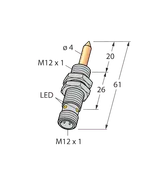 NIMFE-EM12/4.0L61-UN6X-H1141/S1182 Magnetfeldsensor – mit TIN-Beschichtung zur Erkennung ferromagnetischer Bauteile – Bild 2