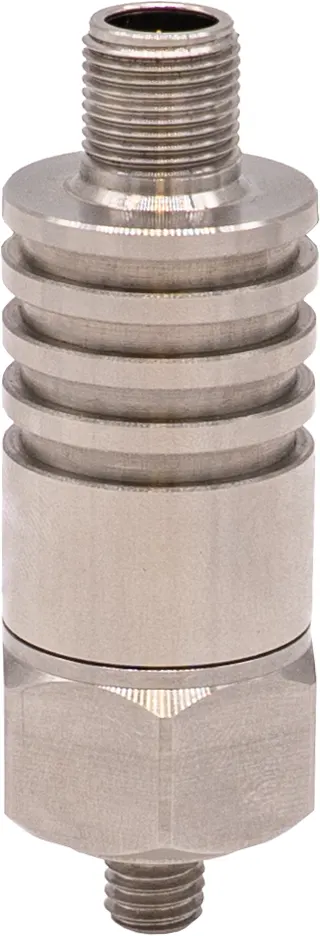 Wächter Frequenz, Schwingungssensor, Ø21mm 73hoch, 18-30V DC, -40-85°C, programmierbar/konfigurierbar, 2x PNP NC/NO, 4-20mA, IO-Link, M12-Steckverbinder 4polig, Edelstahl 1.4305, IP67, Parametrierung