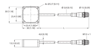 Vibrations- und Temperatursensor Mit serieller Schnittstelle Zur Anbindung an einen DX80 Funkknoten