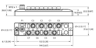 I/O-Hub zur Anbindung digitaler Signale an IO-Link-Master 8 digitale Eingänge, 8 M8 Ports