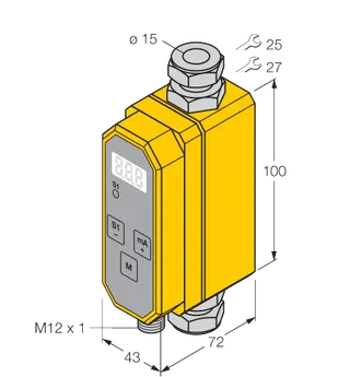 FCMI-15D12DYA4P-LIUP8X-H1141/S1352 Durchflussmessung – Inline-Sensor mit integrierter Auswerteelektronik