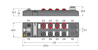 Blockmodul für EtherNet/IP und CIP-Safety sichere digitale Ein- und Ausgänge, standard universelle digitale Kanäle, IO-Link Master Ports